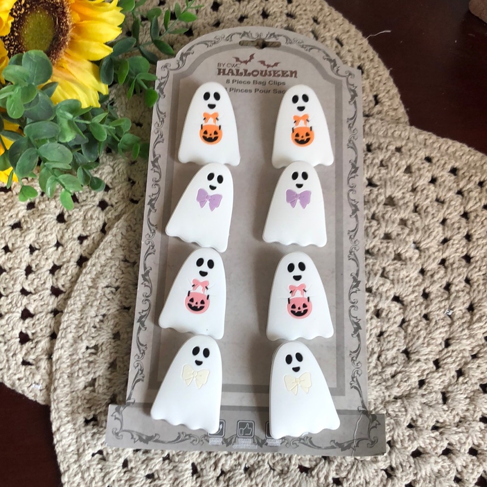 Halloween Ghost Bag Clips Set